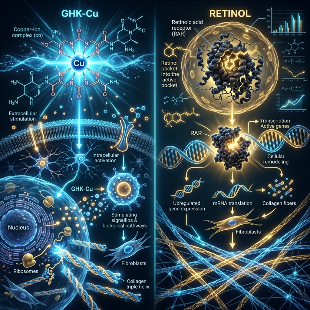 Collagen Synthesis Pathways GHK-Cu vs Retinol