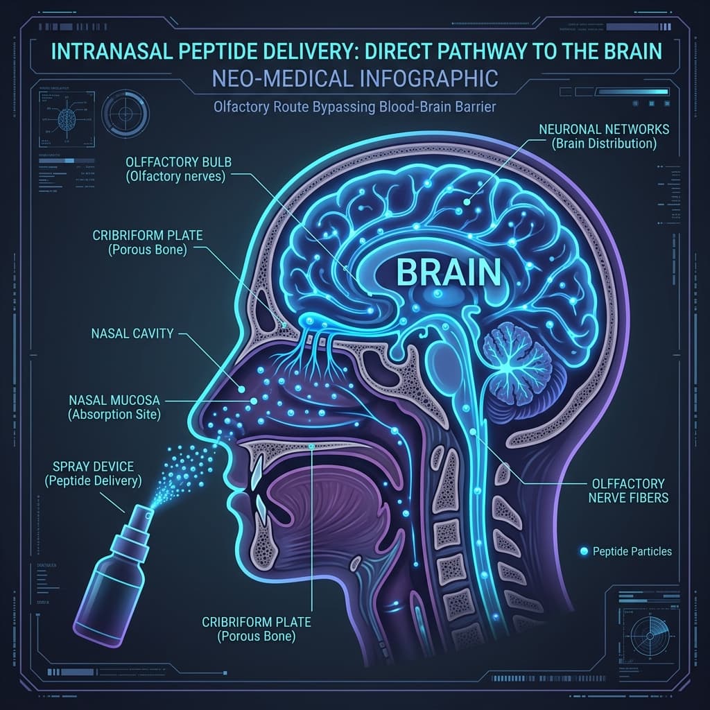 Olfactory Bypass: Direct-to-Brain Delivery Intranasal Peptide Delivery to Brain