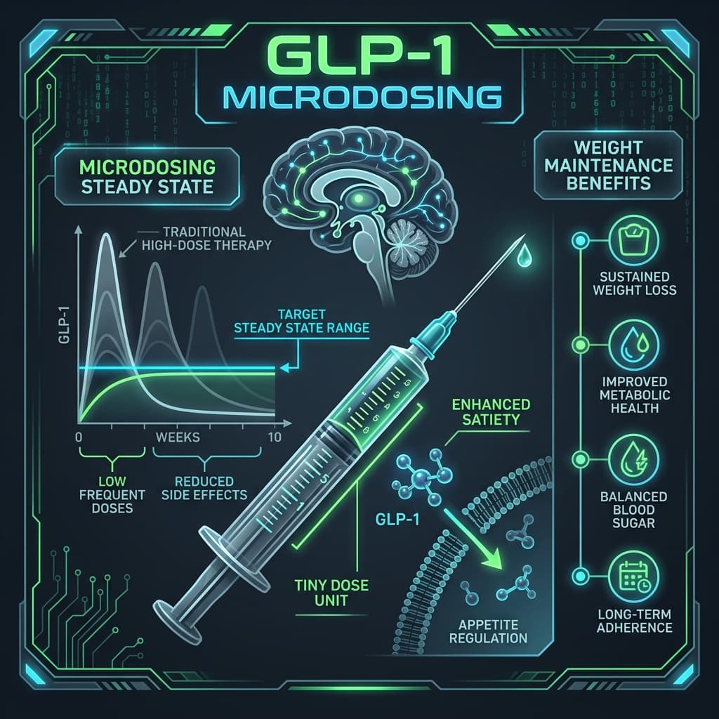 GLP-1 Microdosing: Steady-State Maintenance GLP-1 Microdosing for Weight Maintenance