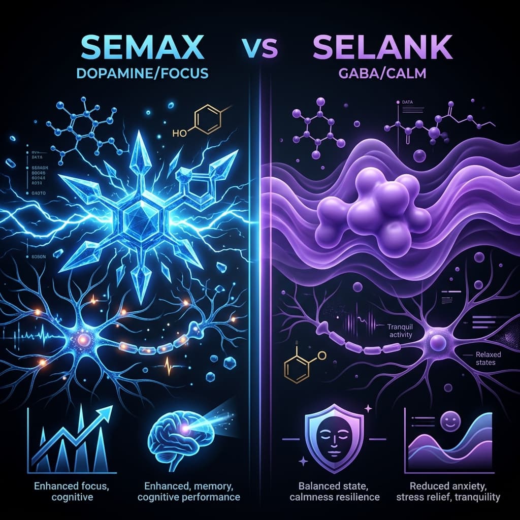 Nootropic Peptide Mechanisms Selank vs Semax Comparison