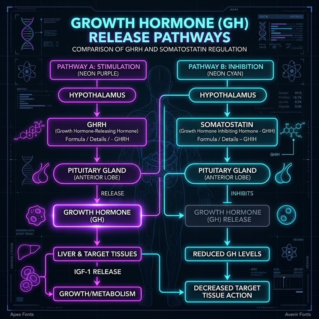 Targeted Visceral Fat Oxidation Growth Hormone Releasing Hormone Pathway