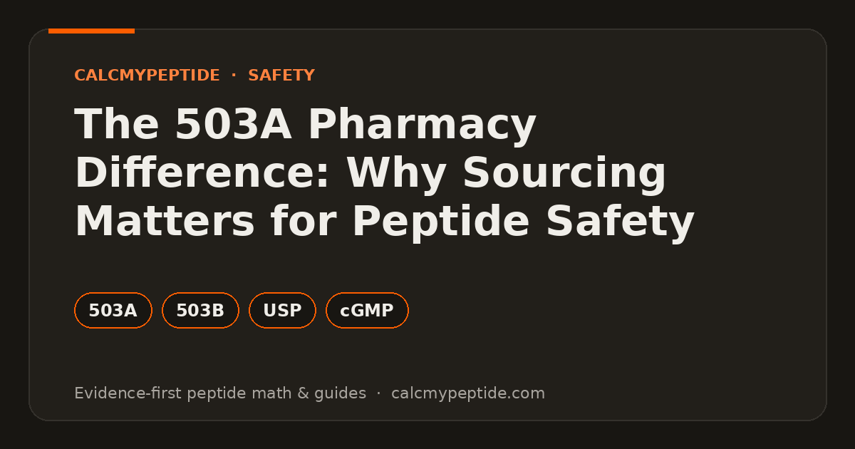 The 503A Pharmacy Difference: Why Sourcing Matters for Peptide Safety