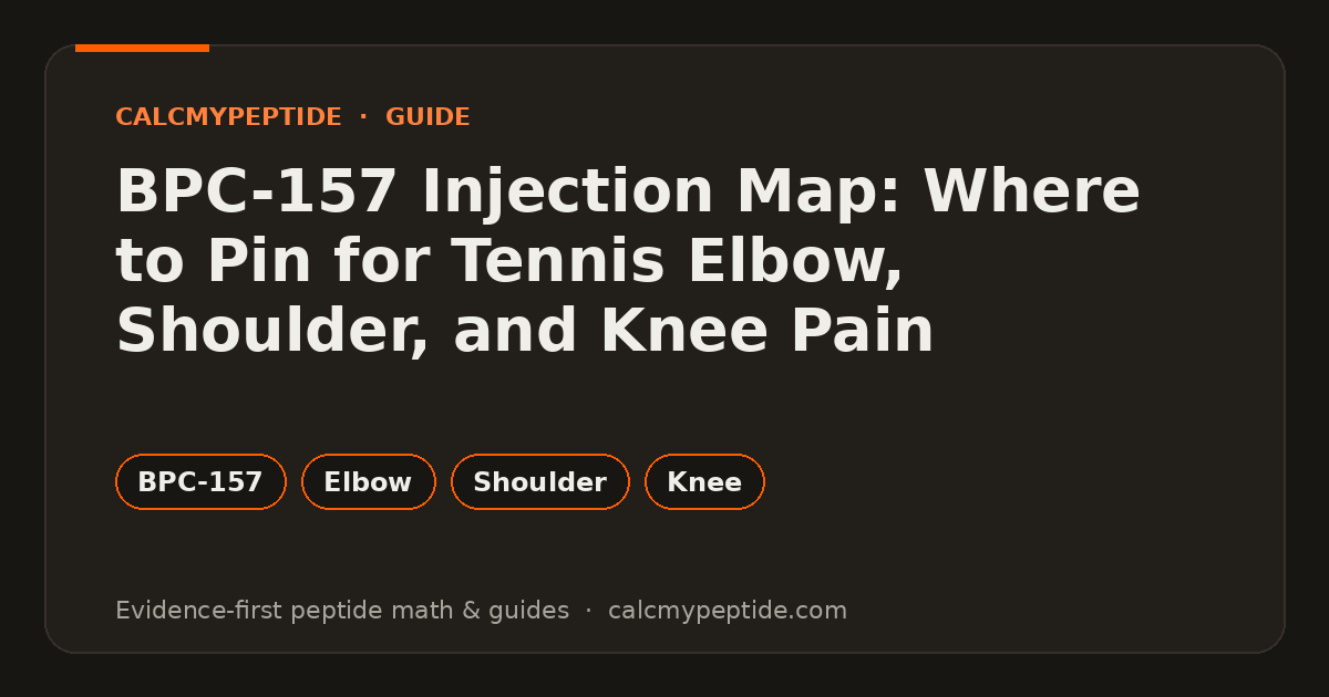 BPC-157 Injection Map: Where to Pin for Tennis Elbow, Shoulder, and Knee Pain