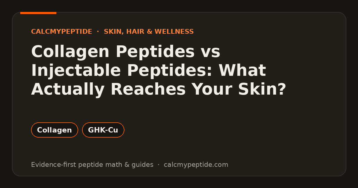 Collagen Peptides vs Injectable Peptides: What Actually Reaches Your Skin?