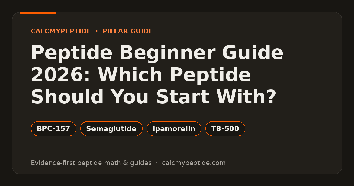 Peptide Beginner Guide 2026: Which Peptide Should You Start With?