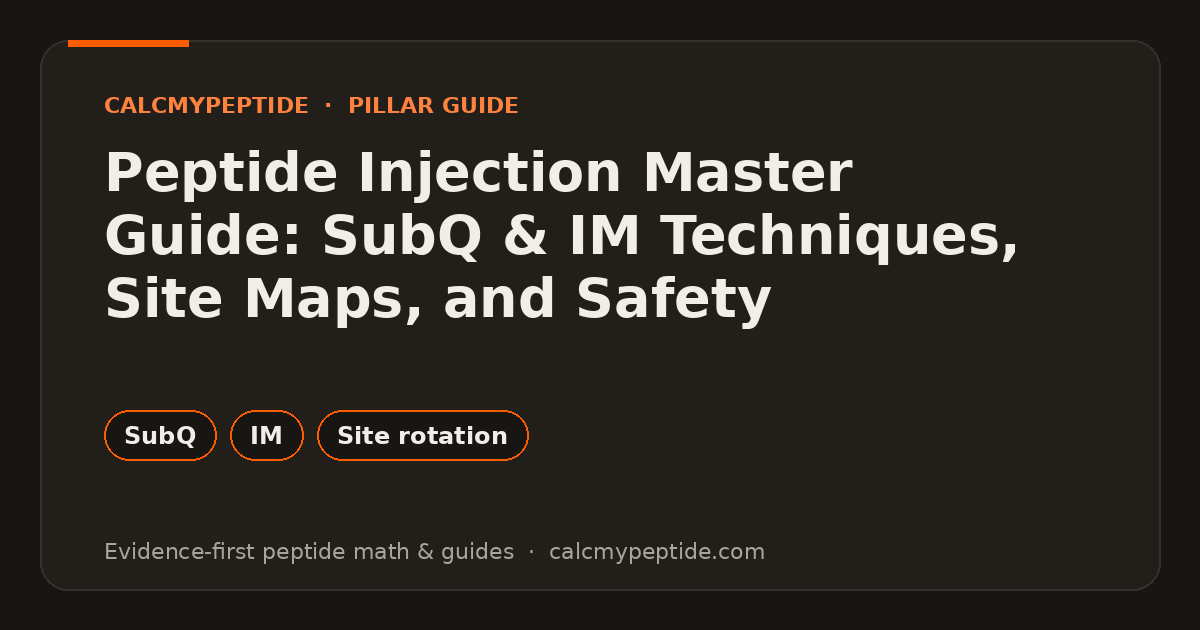 Peptide Injection Master Guide: SubQ & IM Techniques, Site Maps, and Safety