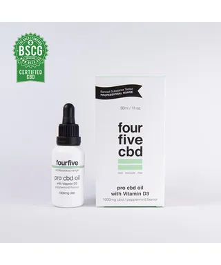 fourfive cbd pro cbd oil with Vitamin D3, peppermint flavour