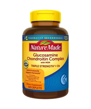 Nature Made Glucosamine Chondroitin Complex with MSM Triple Strength + D3, 120 caplets