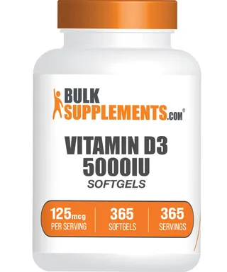 BulkSupplements.com Vitamin D3 5000 IU Softgels